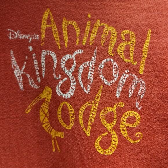 Disney Parks Women's Size Small Light Red Animal Kingdom Lodge Sweatshirt Hoodie - Picture 2 of 6